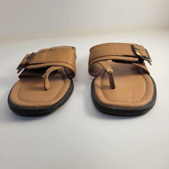 Duck Head tan leather slip on sandals - Picture 6 of 7